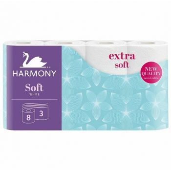 Hlavný obrázok Harmony Soft toaletný papier 8ks 3-vrstvový 17,5m