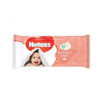 Hlavný obrázok Huggies Baby Soft skin Vitamin E vlhčené obrúsky 56ks 