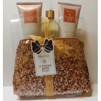 Hlavný obrázok IDC Institute darčeková taška pre ženy Scented Bath Bronze Gliter 3ks 90804