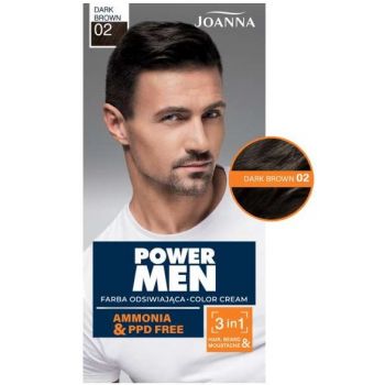 Hlavný obrázok Joanna Power Men Color Cream 3in1 Dark Brown 02 farba na vlasy pre mužov 5192
