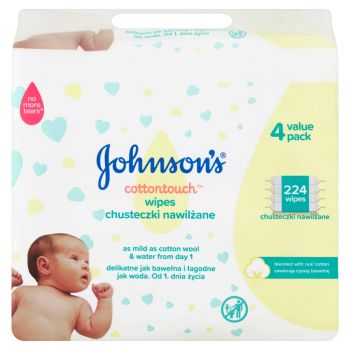 Hlavný obrázok Johnson's Cottontouch Vlhčené obrúsky 224 ks