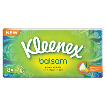 Hlavný obrázok Kleenex Balzam Hygienické vreckovky 8ks 4-vrstvové