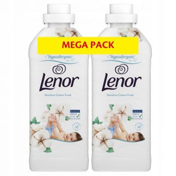 Hlavný obrázok Lenor 2x925ml Sensitive Cotton Fresh aviváž 74 praní