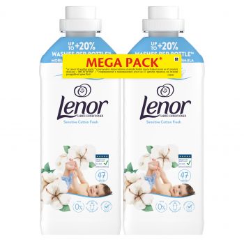 Hlavný obrázok Lenor 2x987ml Sensitive Cotton Fresh aviváž 94 praní