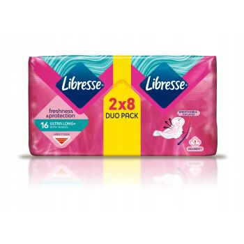 Hlavný obrázok Libresse Freshness & Protection Ultra Long+ hygienické vložky 16ks