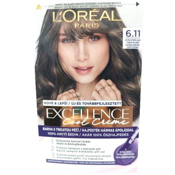 Hlavný obrázok Loréal Excellence Cool Creme 6.11 Ultra Popolavá Tmavá Blond farba na vlasy