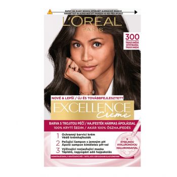 Hlavný obrázok Loréal Excellence Creme 300 Tmavo Hnedá farba na vlasy