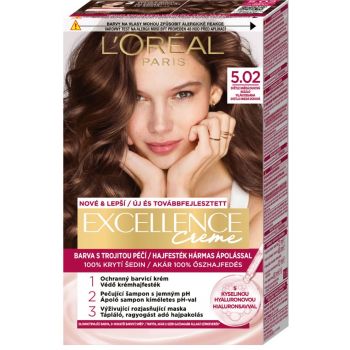 Hlavný obrázok Loréal Excellence Creme 5.02 Svetlo Hnedá Dúhová farba na vlasy