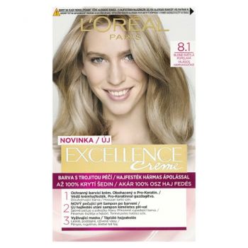 Hlavný obrázok Loréal Excellence Creme 8.1 Svetlá Popolavá Blond farba na vlasy