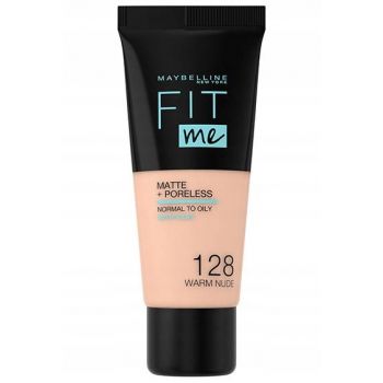 Hlavný obrázok Maybelline New York  Fit me Matte Poreless Warm Nude 128 make-up 30ml