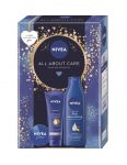 Nivea All About Care dámska darčeková kazeta Telové mlieko, Krém na ruky, Krém