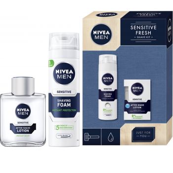 Hlavný obrázok Nivea darčeková kazeta Sensitive Fresh pre mužov voda po holení 100ml, pena na holenie 200ml