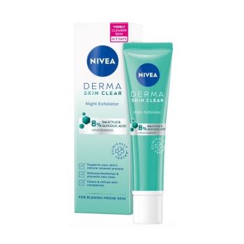 Hlavný obrázok Nivea Derma Skin Clear nočný exfoliačný pleťový peeling 40ml 98756