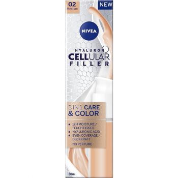 Hlavný obrázok Nivea Hyaluron Cellular Color&Care 3in1 Medium 02 tónovaci krém 30ml