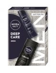 Nivea Men Deep Care pánska darčeková kazeta Sprchový gél, Anti-perspirant