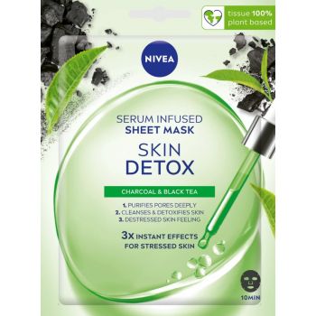 Hlavný obrázok Nivea Skin Detox Charcoal & Black Tea pleťová maska 1ks 81265