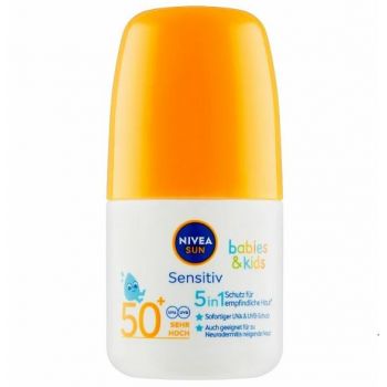 Hlavný obrázok Nivea Sun Kids Sensitive mlieko na opaľovanie v guľôčke SPF50+ 50ml