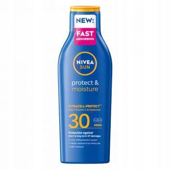 Hlavný obrázok Nivea Sun Protect&Moisture hydratačné mlieko na opaľovanie SPF30 200ml 93810