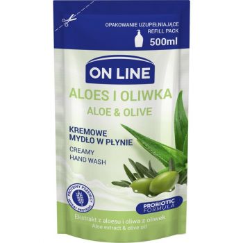 Hlavný obrázok ON LINE Aloe & Olive tekuté mydlo náplň 500ml