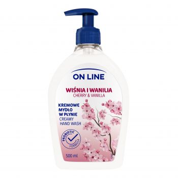 Hlavný obrázok ON LINE Cherry & Vanilla krémové tekuté mydlo pumpa 500ml