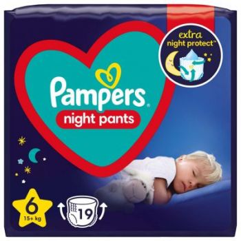 Hlavný obrázok Pampers Night Pants S6 15+kg 19ks