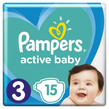 Hlavný obrázok Pampers plienky Active Baby 15 ks  6-10kg