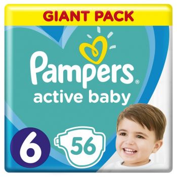 Hlavný obrázok Pampers plienky active Baby Veľkosť6 56ks, 13-18kg