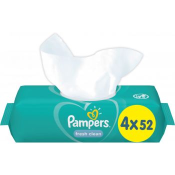 Hlavný obrázok Pampers vlhčené obrúsky 4 x52ks Fresh Clean