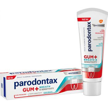 Hlavný obrázok Parodontax Gum+Breath & Sensitivity Whitening zubná pasta na citlivé zuby 75ml