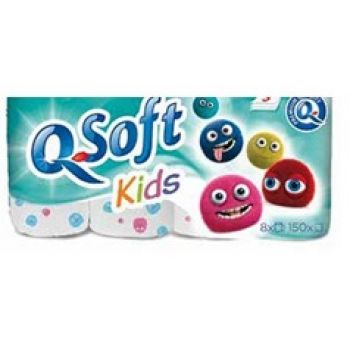 Hlavný obrázok Q Soft Kids toaletný papier 3-vrstvový 8ks