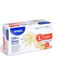 Rukavice hygienické 100ks Latex L Wimex nepudrované biele