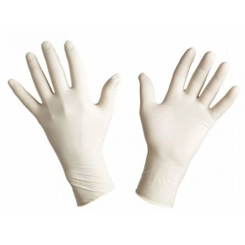 Hlavný obrázok Rukavice hygienické 100ks Latex XL Comfort biele púdrované