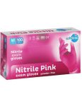 Rukavice hygienické 100ks Nitril M Softclinic ružové nepúdrované 4558
