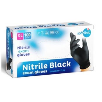 Hlavný obrázok Rukavice hygienické 100ks Nitril XL Softclinic čierne nepúdrované 4562