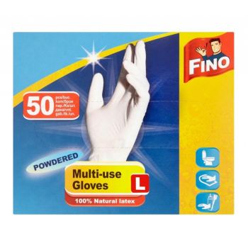 Hlavný obrázok Rukavice hygienické 50ks Latex L Fino púdrované