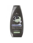 Schauma Men Charcoal Clay 3v1 šampón pre normálne vlasy 400ml