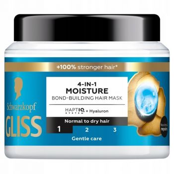 Hlavný obrázok Schwarzkopf Gliss 4 in 1 Moisture maska na normálne a suché vlasy 400ml