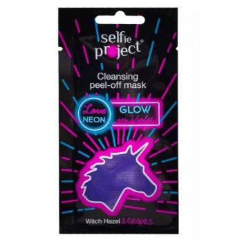 Hlavný obrázok Selfie Project Glow in Violet neónová fialová zlupujúca maska 10ml 4284