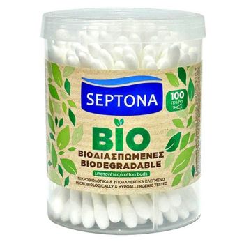 Hlavný obrázok Septona 100% bio rozložiteľné bavlnené vatové tyčinky 100ks 6908