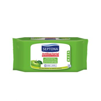 Hlavný obrázok Septona Antibacterial Green Apple vlhčené utierky 60ks 2777