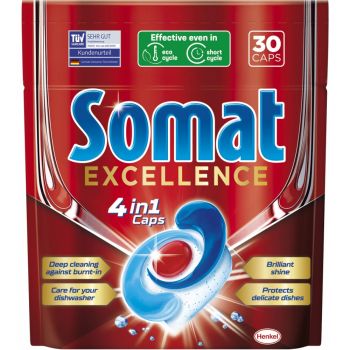 Hlavný obrázok Somat Excellence 4in1 kapsule do umývačky riadu 30ks