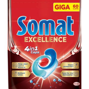 Hlavný obrázok Somat GIGA Excellence 4in1 kapsule do umývačky riadu 60ks