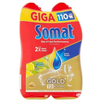 Hlavný obrázok Somat GIGA Gold gél do umývačky riadu Anti-Grease Lemon 2x990ml