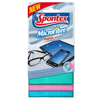 Hlavný obrázok Spontex Microfibre utierka 3ks na okuliare,LCD