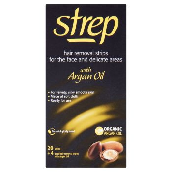 Hlavný obrázok Strep Argan Oil voskové depilačné prúžky na tvár a bikiny 20ks