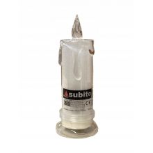 loader for Subito Led sviečka C 501 glitrovaný biely 17cm