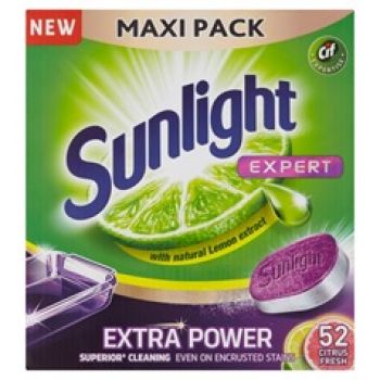 Hlavný obrázok Sunlight tablety do umývačky Extra Power Citrus 52ks