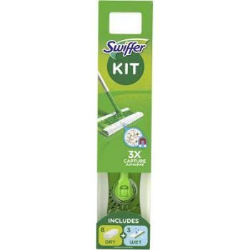 Hlavný obrázok Swiffer Kit mop + Náhradné utierky Dry 8ks+ vlhčené utierky Wet 3ks