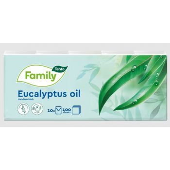 Hlavný obrázok Tento Family hygienické vreckovky 10ks Eucalyptus Sensitive 3-vrstvové