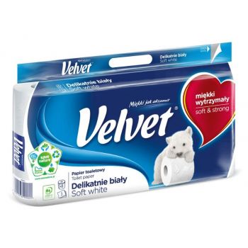 Hlavný obrázok Velvet toaletný papier White 3-vrstvový 8ks